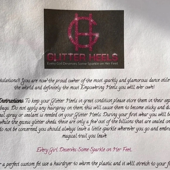 Glitter Heels 6.5" Stiletto Clear Platform
Pink Stripper Pole Dance Shoes - Picture 10 of 10